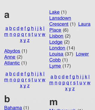 name place